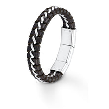 Laden Sie das Bild in den Galerie-Viewer, s.Oliver Jewel Herren Armband Leder Edelstahl SO683/1 - 9077977