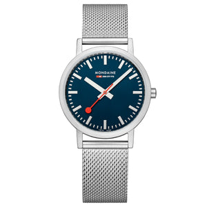 Mondaine Unisex Uhr Classic Armbanduhr 36 mm A660.30314.40SBJ Edelstahl