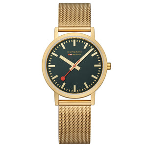 Mondaine Unisex Uhr Classic Armbanduhr 36 mm A660.30314.60SBM Edelstahl