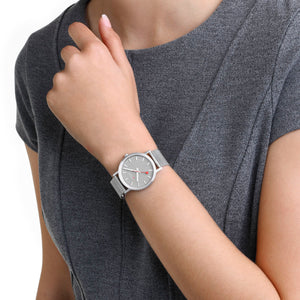 Mondaine Unisex Uhr Classic Armbanduhr 36 mm A660.30314.80SBJ Edelstahl