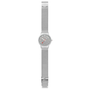 Mondaine Unisex Uhr Classic Armbanduhr 36 mm A660.30314.80SBJ Edelstahl