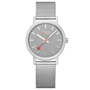 Mondaine Unisex Uhr Classic Armbanduhr 36 mm A660.30314.80SBJ Edelstahl