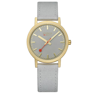 Mondaine Unisex Uhr Classic Armbanduhr 36 mm A660.30314.80SBU Textil