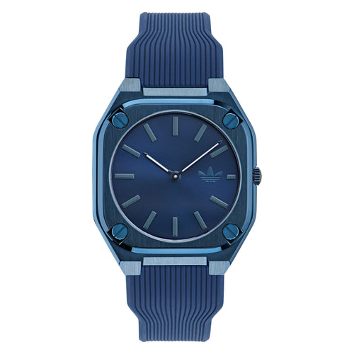 Adidas Unisex Uhr CITY TECH THIN Silikon blau AOFH24001