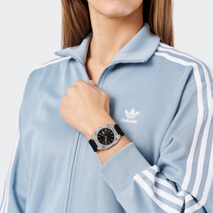 Adidas Unisex Uhr CITY TECH THIN Silikon schwarz AOFH24002