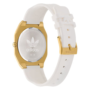 Adidas Unisex Uhr CITY TECH THIN Silikon weiss AOFH24003
