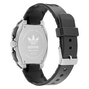 Adidas Unisex Uhr Chrono CITY TECH THREE Silikon schwarz AOFH24017