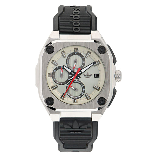 Adidas Unisex Uhr Chrono CITY TECH THREE Silikon schwarz AOFH24017