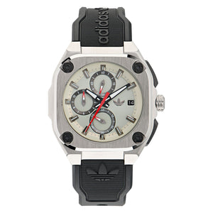 Adidas Unisex Uhr Chrono CITY TECH THREE Silikon schwarz AOFH24017