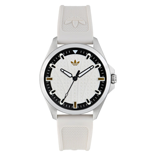 Adidas Unisex Uhr ICONIC ONE Silikon weiß AOFH25002