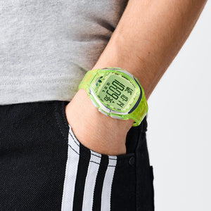Adidas Unisex Uhr DIGITAL Athletics One Kunststoff grün transparent AOFH25005