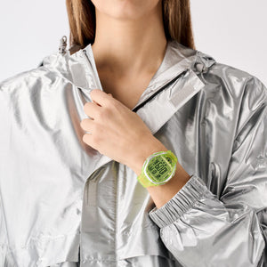 Adidas Unisex Uhr DIGITAL Athletics One Kunststoff grün transparent AOFH25005