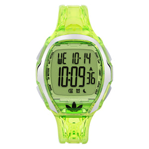 Adidas Unisex Uhr DIGITAL Athletics One Kunststoff grün transparent AOFH25005