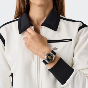 Adidas Unisex Uhr EXPRESSION THREE Silikon schwarz AOFH25503