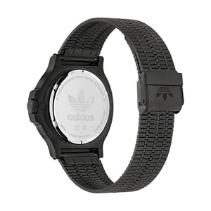 Adidas Unisex Uhr EXPRESSION THREE Edelstahl schwarz AOFH25504