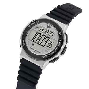 Adidas Unisex Uhr EXPRESSION THREE DIGITALSilikon schwarz AOFH25507