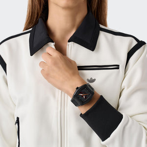 Adidas Unisex Uhr CITY TECH FIVE Kunststoff schwarz AOFH25509