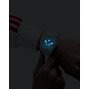 Adidas Unisex Uhr CITY TECH FIVE Kunststoff weiß AOFH25511