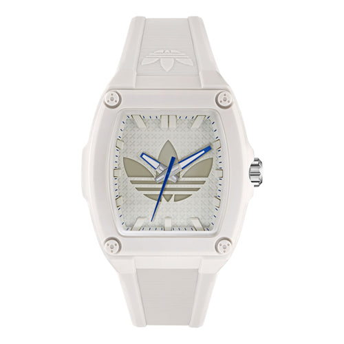 Adidas Unisex Uhr CITY TECH FIVE Kunststoff weiß AOFH25511