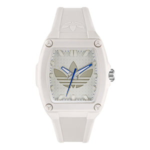 Adidas Unisex Uhr CITY TECH FIVE Kunststoff weiß AOFH25511