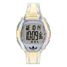 Laden Sie das Bild in den Galerie-Viewer, Adidas Unisex Uhr DIGITAL Athletics One Kunststoff weiss transparent AOFH26026
