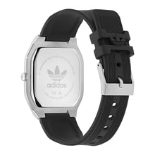 Laden Sie das Bild in den Galerie-Viewer, Adidas Unisex Uhr CITY TECH SQUARE Silikon schwarz AOFH26513
