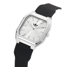 Laden Sie das Bild in den Galerie-Viewer, Adidas Unisex Uhr CITY TECH SQUARE Silikon schwarz AOFH26513