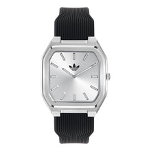 Laden Sie das Bild in den Galerie-Viewer, Adidas Unisex Uhr CITY TECH SQUARE Silikon schwarz AOFH26513