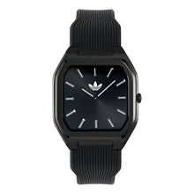 Laden Sie das Bild in den Galerie-Viewer, Adidas Unisex Uhr CITY TECH SQUARE Silikon schwarz AOFH26514