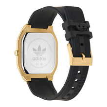Laden Sie das Bild in den Galerie-Viewer, Adidas Unisex Uhr CITY TECH SQUARE Silikon schwarz AOFH26515