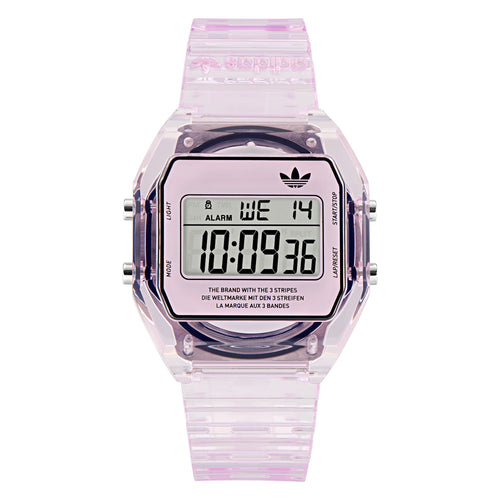 Adidas Unisex Uhr DIGITAL TWO CRYSTAL Kunststoff pink AOST24066