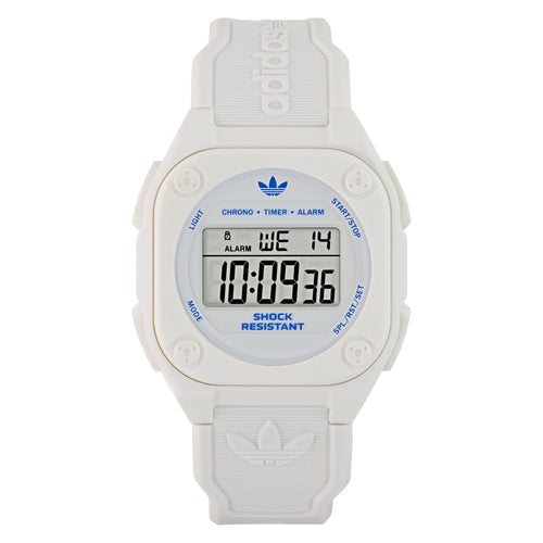 Adidas Unisex Uhr DIGITAL Silikon blau AOST25031