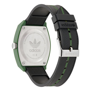 Adidas Unisex Uhr PROJECT TWO Kunststoff grün schwarz AOST25036