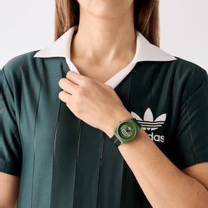 Adidas Unisex Uhr PROJECT TWO Kunststoff grün schwarz AOST25036