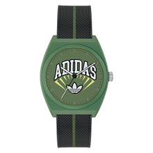 Laden Sie das Bild in den Galerie-Viewer, Adidas Unisex Uhr PROJECT TWO Kunststoff grün schwarz AOST25036