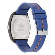 Laden Sie das Bild in den Galerie-Viewer, Adidas Unisex Uhr PROJECT TWO Kunststoff schwarz blau AOST25037