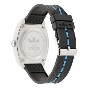 Adidas Unisex Uhr PROJECT TWO Kunststoff weiß schwarz AOST25038
