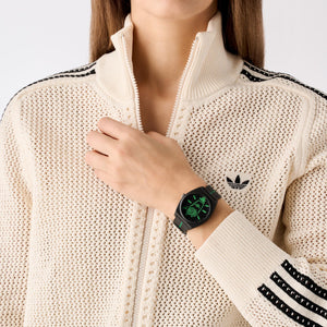 Adidas Unisex Uhr PROJECT TWO Kunststoff schwarz AOST25040