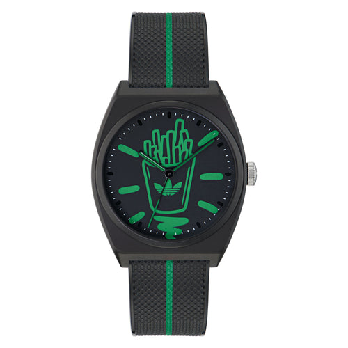Adidas Unisex Uhr PROJECT TWO Kunststoff schwarz AOST25040