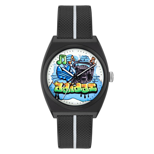 Adidas Unisex Uhr PROJECT TWO Kunststoff schwarz AOST25041