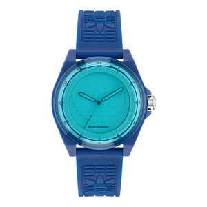 Adidas Unisex Uhr PROJECT FOUR SOLAR Kunststoff blau AOST25528