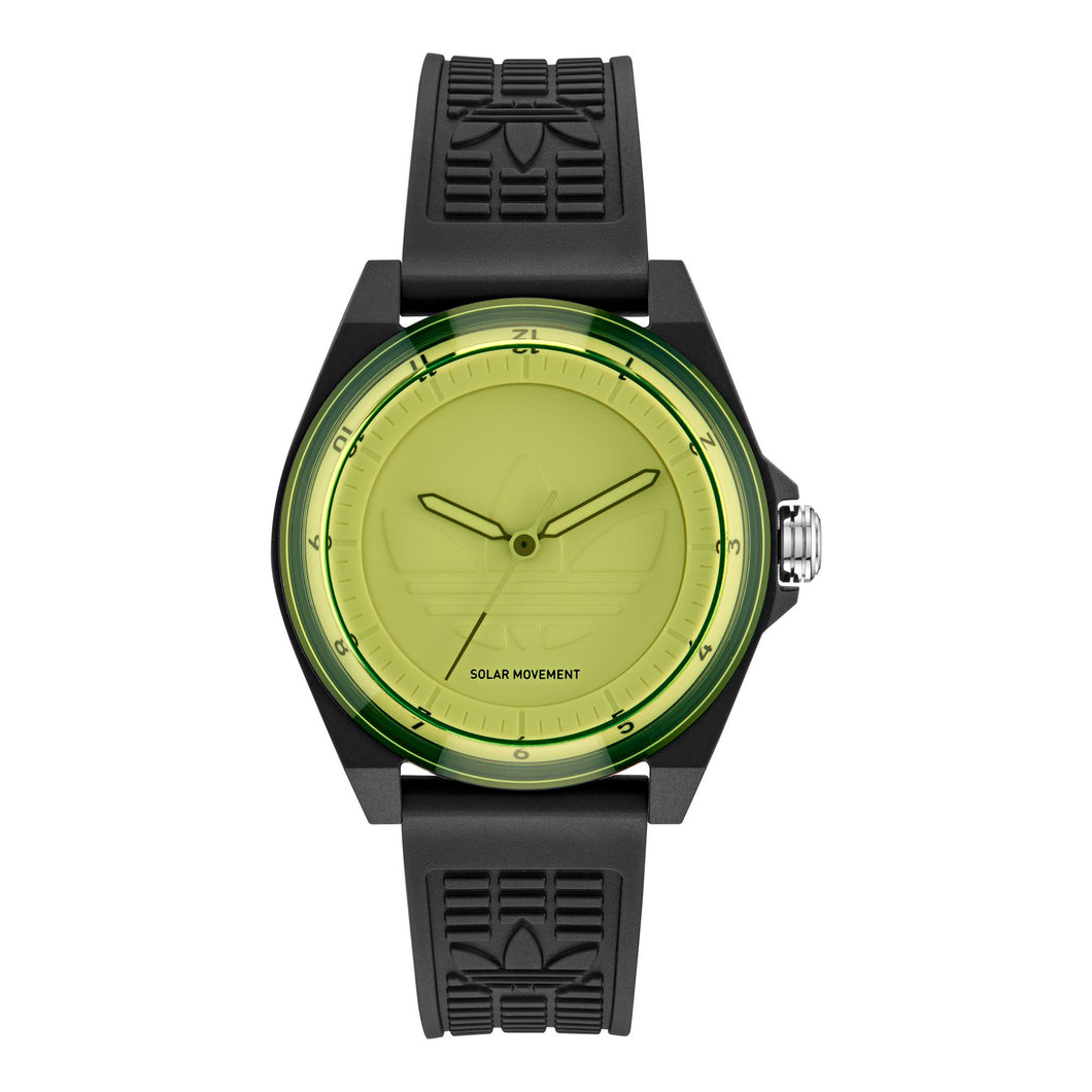 Adidas Unisex Uhr PROJECT FOUR SOLAR Kunststoff schwarz AOST25530