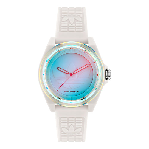 Adidas Unisex Uhr PROJECT FOUR SOLAR Kunststoff weiß AOST25532