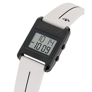 Adidas Unisex DIGITAL Uhr RETRO POP THREE Silikon weiß AOST25536