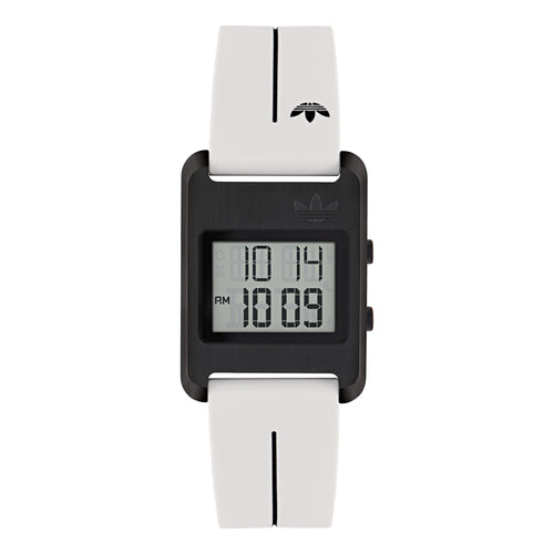 Adidas Unisex DIGITAL Uhr RETRO POP THREE Silikon weiß AOST25536