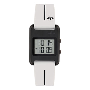 Adidas Unisex DIGITAL Uhr RETRO POP THREE Silikon weiß AOST25536