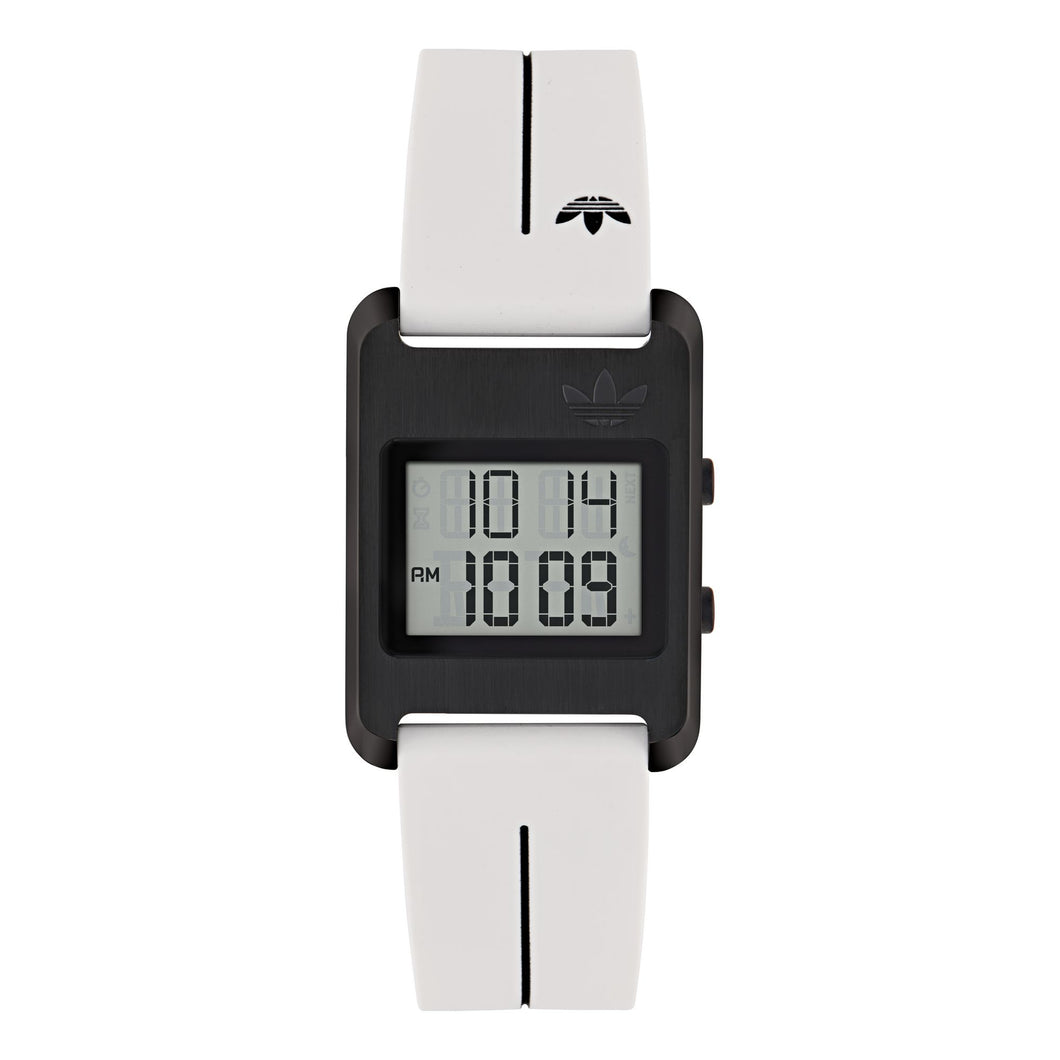 Adidas Unisex DIGITAL Uhr RETRO POP THREE Silikon weiß AOST25536