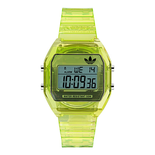Adidas Unisex Uhr DIGITAL TWO CRYSTAL Silikon grün AOST25538