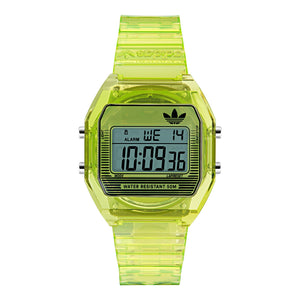 Adidas Unisex Uhr DIGITAL TWO CRYSTAL Silikon grün AOST25538