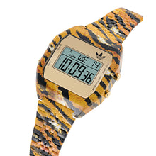 Laden Sie das Bild in den Galerie-Viewer, Adidas Unisex Uhr DIGITAL TWO Edelstahl schwarz-gold AOST26033
